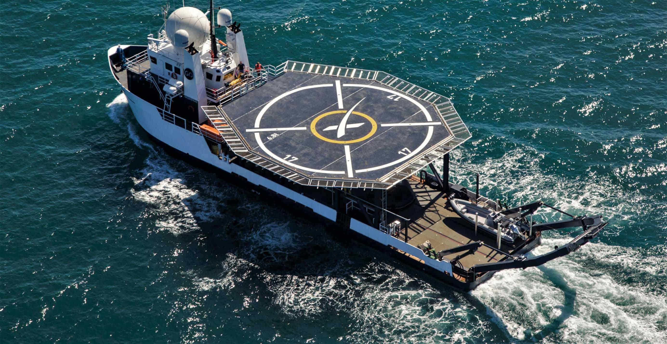 NASA shows off SpaceX’s upgraded Crew Dragon recovery vessel, tests helipad