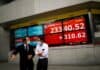 Asian shares buoyed by upbeat China factory activity, oil drops